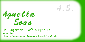agnella soos business card